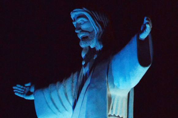 “Cristo Azul” anuncia campanha da prevenção do câncer de próstata