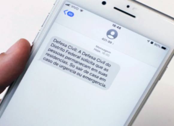 Aviso sobre Covid-19 já chega pelo celular