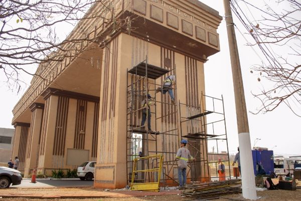 Obras de reforma do pórtico de Sertãozinho são iniciadas