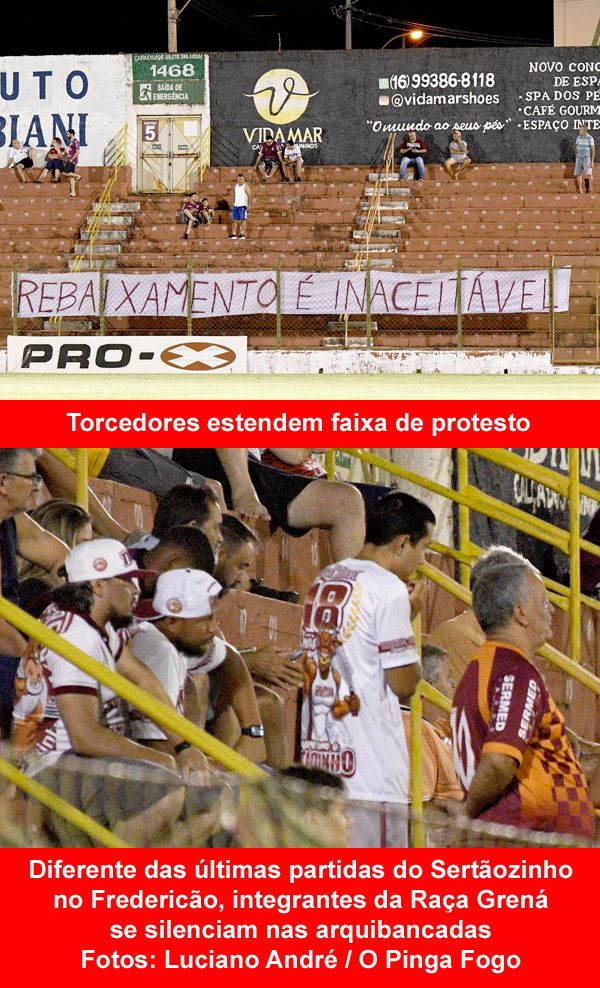 Torcida do Sertãozinho vai de protestos a silêncio