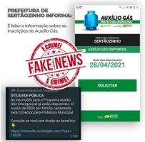 ALERTA: É falsa mensagem sobre suposto auxílio gás