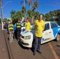 Guarda Civil Metropolitana de Sertãozinho realiza ações de conscientização do maio amarelo