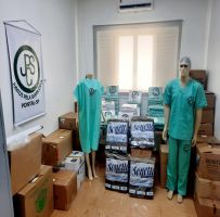 Santa Casa de Pontal recebe doação de 578 produtos, incluindo jogos de lençóis, camisolas, cobertores e pijamas cirúrgicos